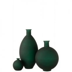 LANADECO Vases VASE OVALE VERRE MAT VERT 59 Cm Vase Haut Vase Haut 29x59 -Sablie Vases Soldes vase ovale verre mat vert 59 cm vase haut vase haut 29x59 2