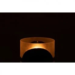 LANADECO Vases Vase Plat Verre Noir/transparent -Sablie Vases Soldes vase plat verre noir transparent 2