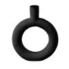 Present Time Vases Vase Ring Rond Résine Noir -Sablie Vases Soldes vase ring rond resine noir