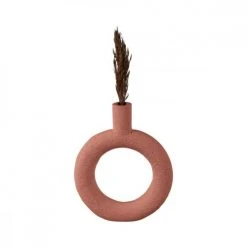 Present Time Vases Vase Ring Rond Résine Terracotta -Sablie Vases Soldes vase ring rond resine terracotta 3
