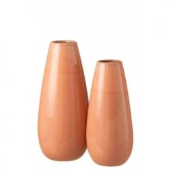 LANADECO Vases Vase Rond Céramique Pamplemousse H48cm -Sablie Vases Soldes vase rond ceramique pamplemousse h48cm 3
