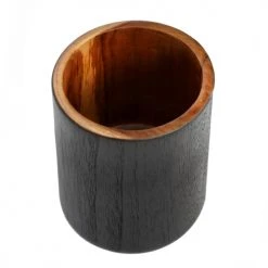 Bazar Bizar Vases Vase Rond En Bois De Teck -Sablie Vases Soldes vase rond en bois de teck 4
