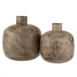 LANADECO Vases Vase Rond Marron H53cm -Sablie Vases Soldes vase rond marron h53cm 1