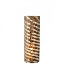 LANADECO Vases Vase Rond Verre Argent H46cm -Sablie Vases Soldes vase rond verre argent h46cm 1