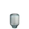 LANADECO Vases Vase Sur Pied Rond Verre Bleu Clair H27cm -Sablie Vases Soldes vase sur pied rond verre bleu clair h27cm