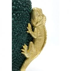 Kare Design Vases Vase Texturé Caméléons Dorés En Polyrésine Verte Et Dorée H39 -Sablie Vases Soldes vase texture cameleons dores en polyresine verte et doree h39 2