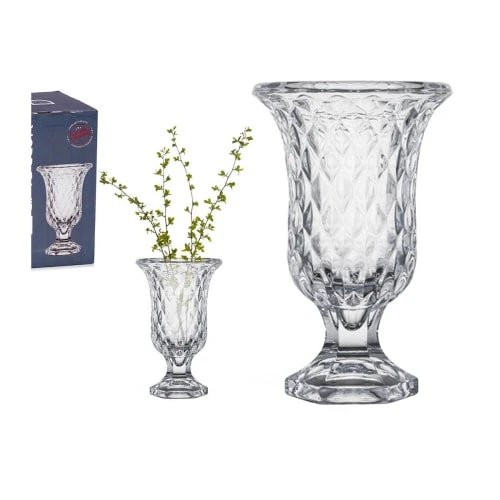 Wadiga Vases Vase Vasque En Verre Diamants - 12.5x12.5x20cm 5 Wadiga Vases Vase Vasque En Verre Diamants - 12.5x12.5x20cm – Image 3