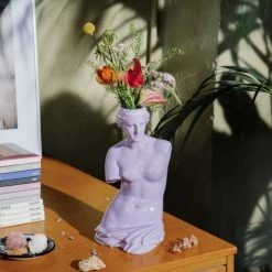 DOIY Vases Vase Venus Céramique Lavande -Sablie Vases Soldes vase venus ceramique lavande 4