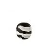 LANADECO Vases Vase Verre Blanc/noir H21cm -Sablie Vases Soldes vase verre blanc noir h21cm