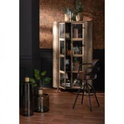 LANADECO Vases Vase Verre Marron Clair H75cm -Sablie Vases Soldes vase verre marron clair h75cm 1