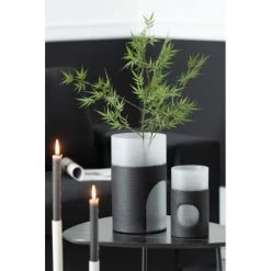 LANADECO Vases Vase Verre Noir/transparent H30cm -Sablie Vases Soldes vase verre noir transparent h30cm 4