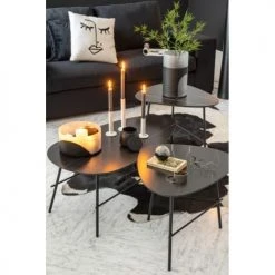 LANADECO Vases Vase Verre Noir/transparent H30cm -Sablie Vases Soldes vase verre noir transparent h30cm 5