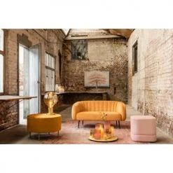 LANADECO Vases Vase Verre Rose/ocre H32cm -Sablie Vases Soldes vase verre rose ocre h32cm 4