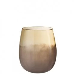 LANADECO Vases Vase Verre Rose/ocre H32cm -Sablie Vases Soldes vase verre rose ocre h32cm 5
