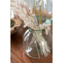 LANADECO Vases Vase Verre Transparent H20cm -Sablie Vases Soldes vase verre transparent h20cm 1