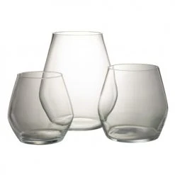 LANADECO Vases Vase Verre Transparent H36cm -Sablie Vases Soldes vase verre transparent h36cm 1