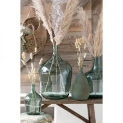 LANADECO Vases Vase Verre Vert H56cm -Sablie Vases Soldes vase verre vert h56cm 1
