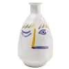 Kare Design Vases Vase Visage En Grès Blanc, Bleu Et Jaune H23 -Sablie Vases Soldes vase visage en gres blanc bleu et jaune h23