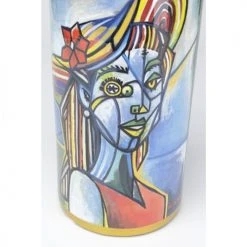Kare Design Vases Vase Visage Femme Déstructuré En Céramique Bleue H40 -Sablie Vases Soldes vase visage femme destructure en ceramique bleue h40 2
